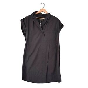 J.Crew Minimal Black Cotton Popover Shirt‎  Dress – Size Small